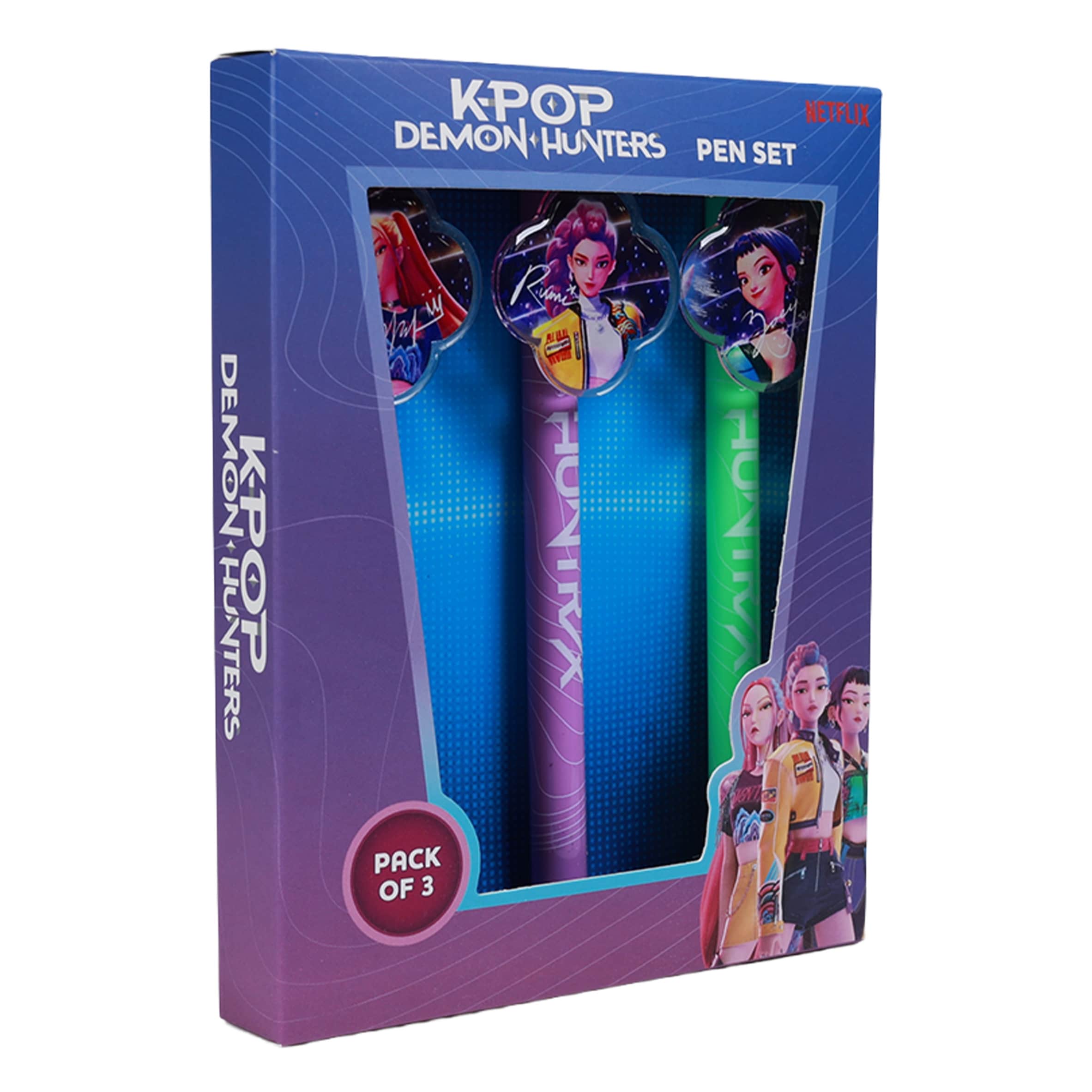 K-Pop Demon Hunters 3 Pen Set thumbnail 4