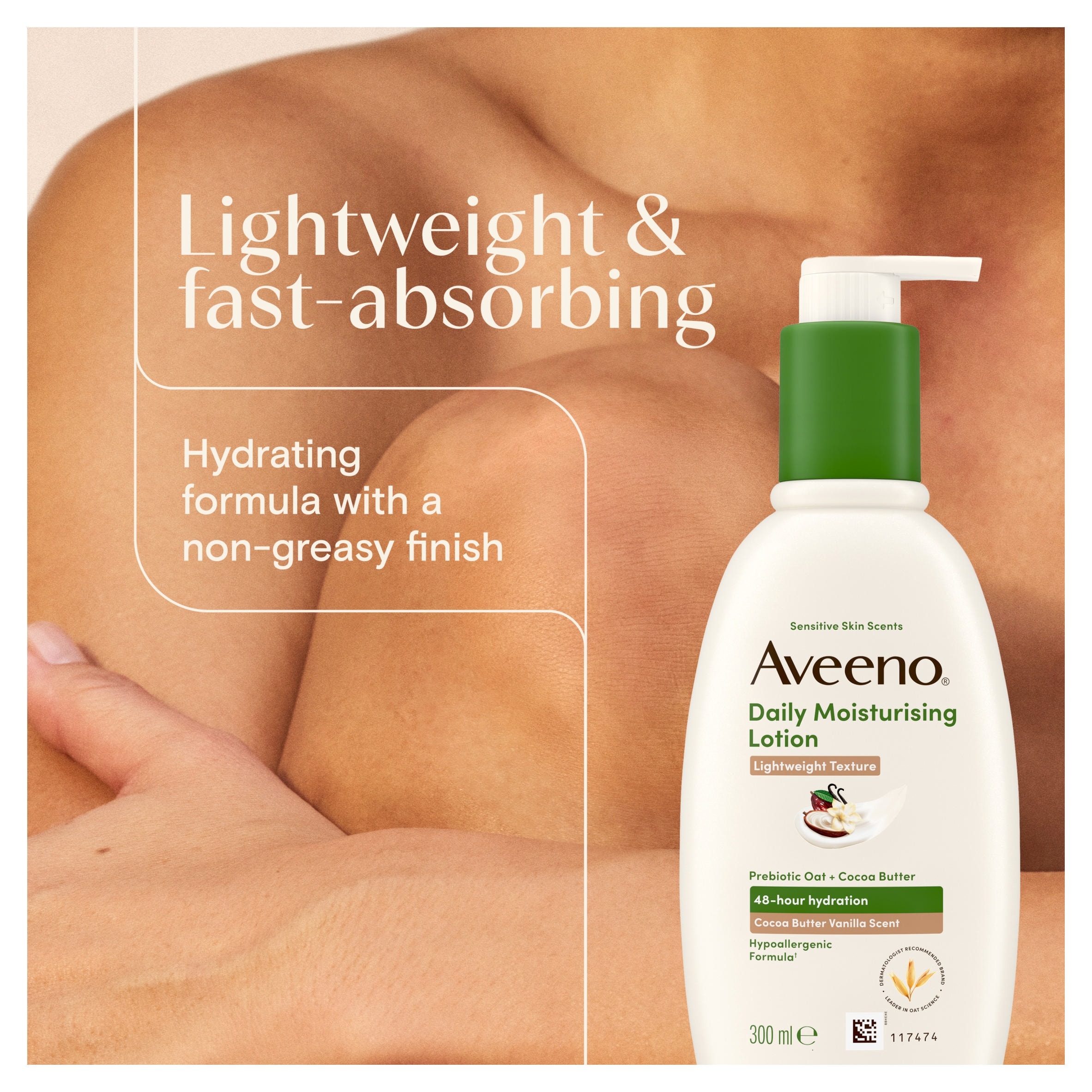 Aveeno 300ml Prebiotic Oat + Cocco Butter Daily Moisturising Lotion thumbnail 5