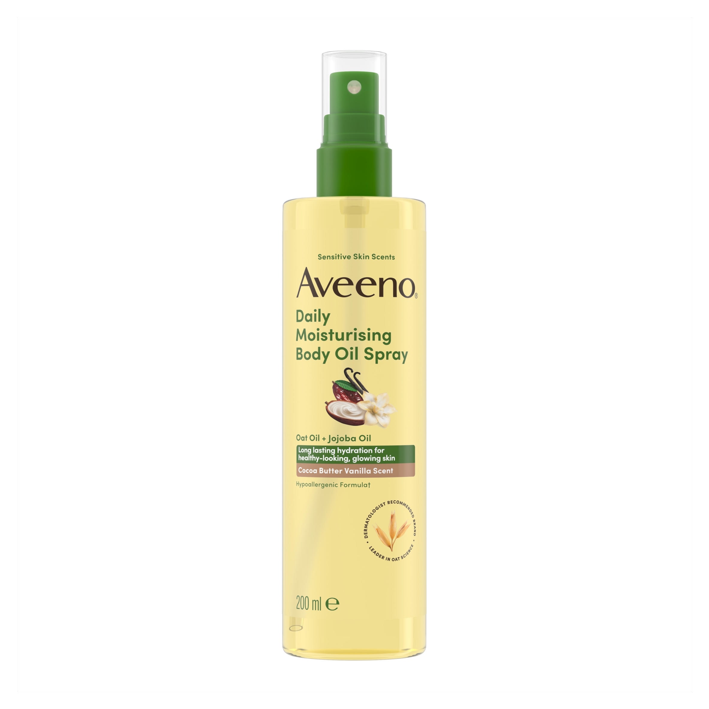 Aveeno 200ml Oat + Jojoba Oil Daily Moisturising Body Oil Spray thumbnail 2