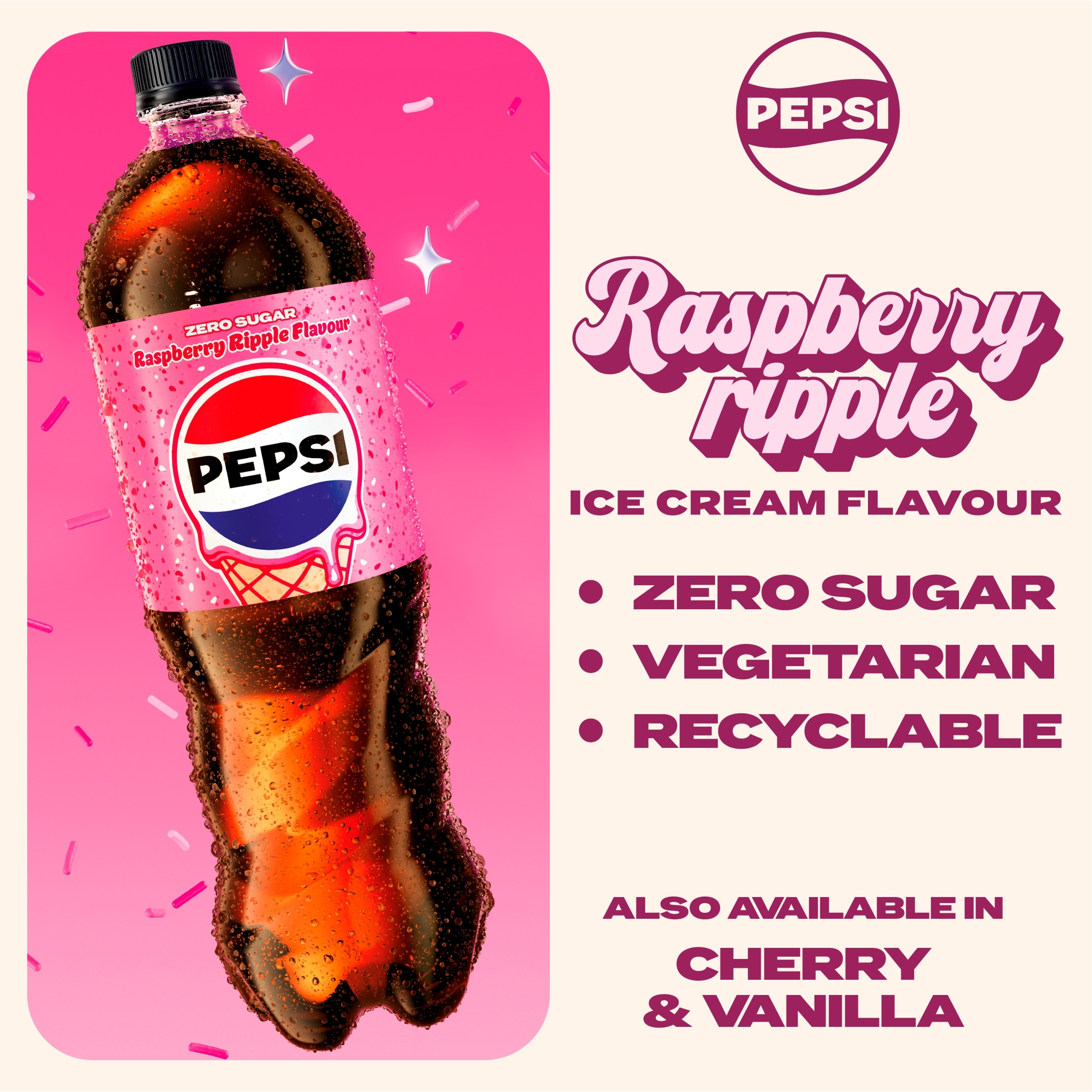 Pepsi Zero Sugar Raspberry Ripple Flavour 1.25L thumbnail 2