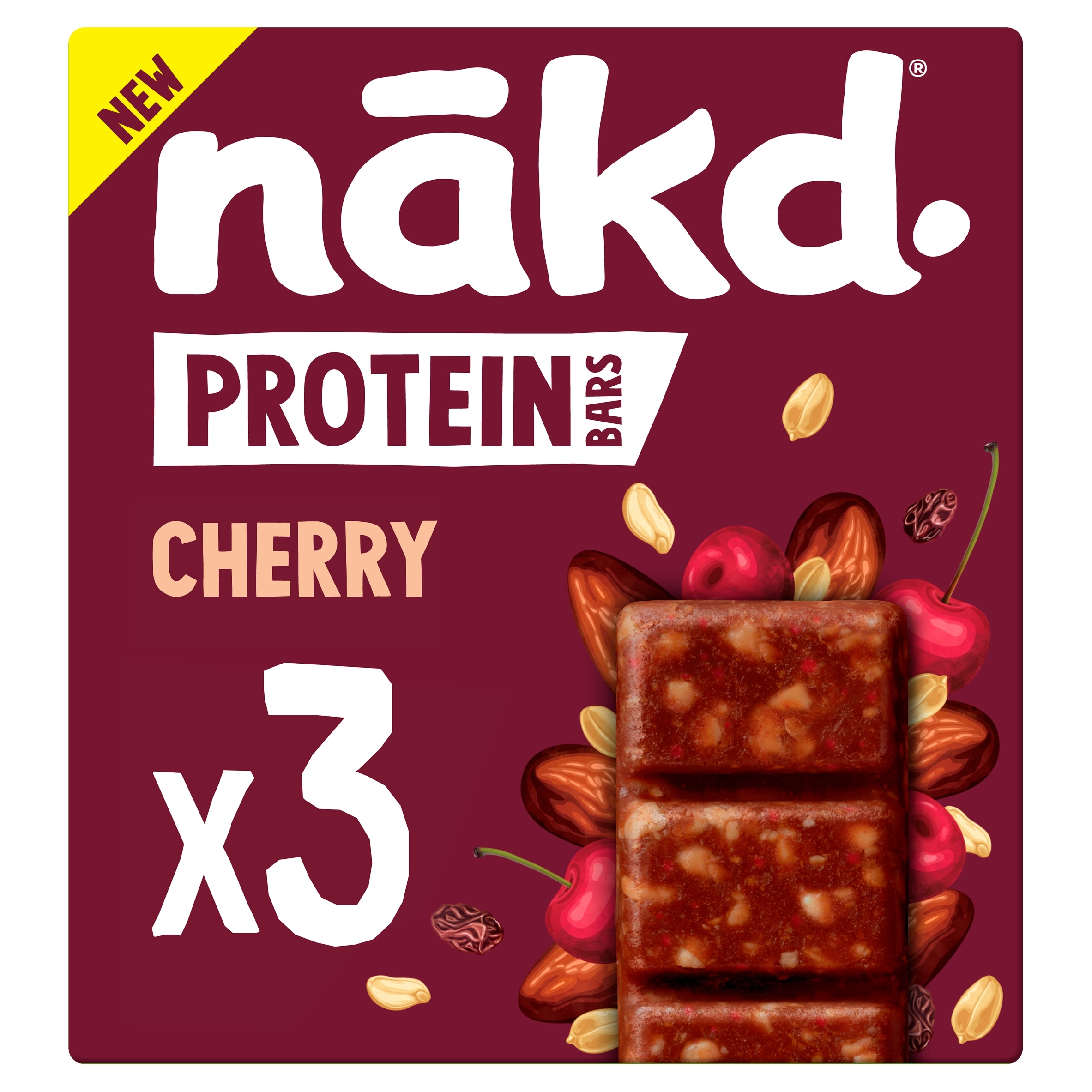 Nakd Protein Bars Cherry 3 x 45g