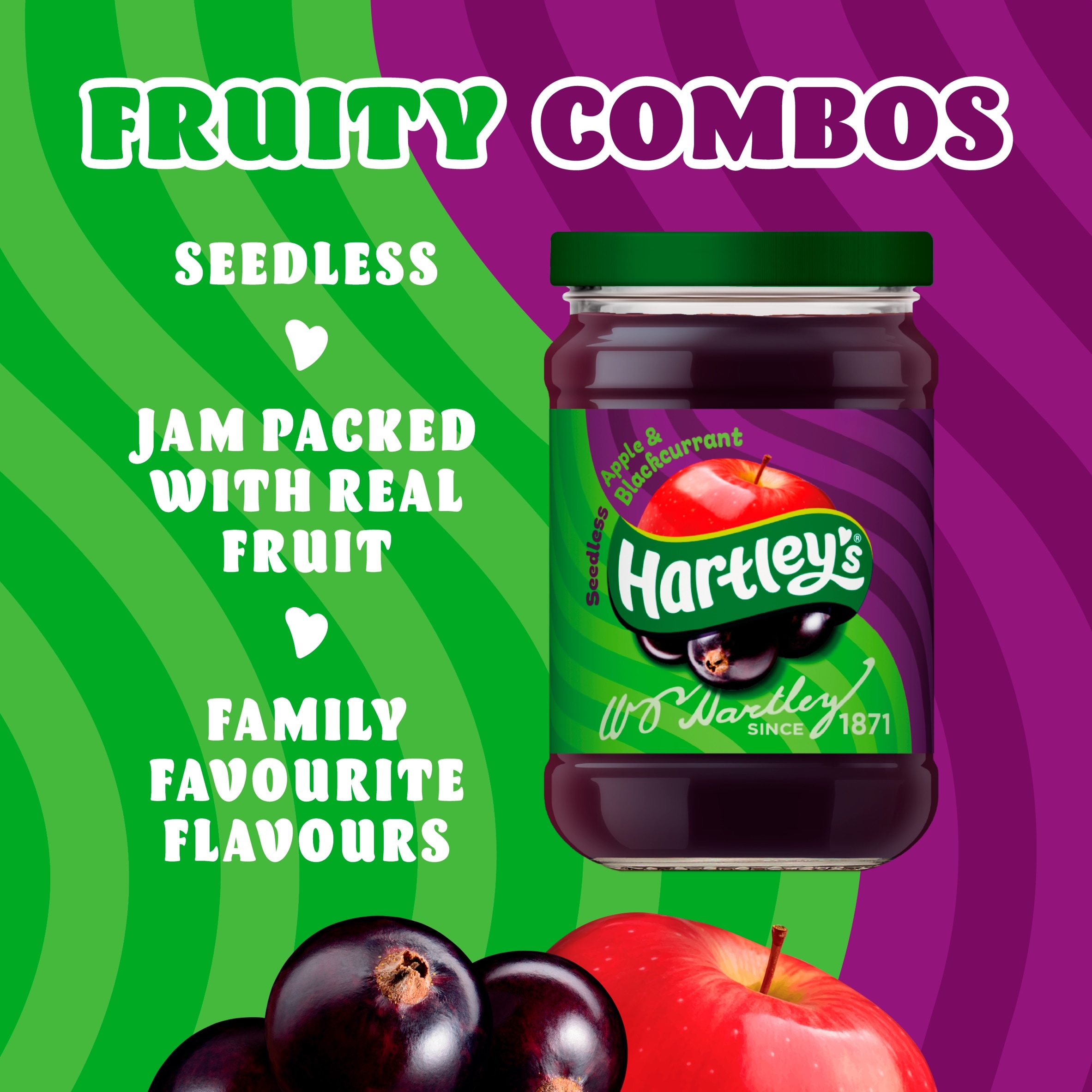 Hartley's Seedless Blackcurrant & Apple Jam 300g thumbnail 2