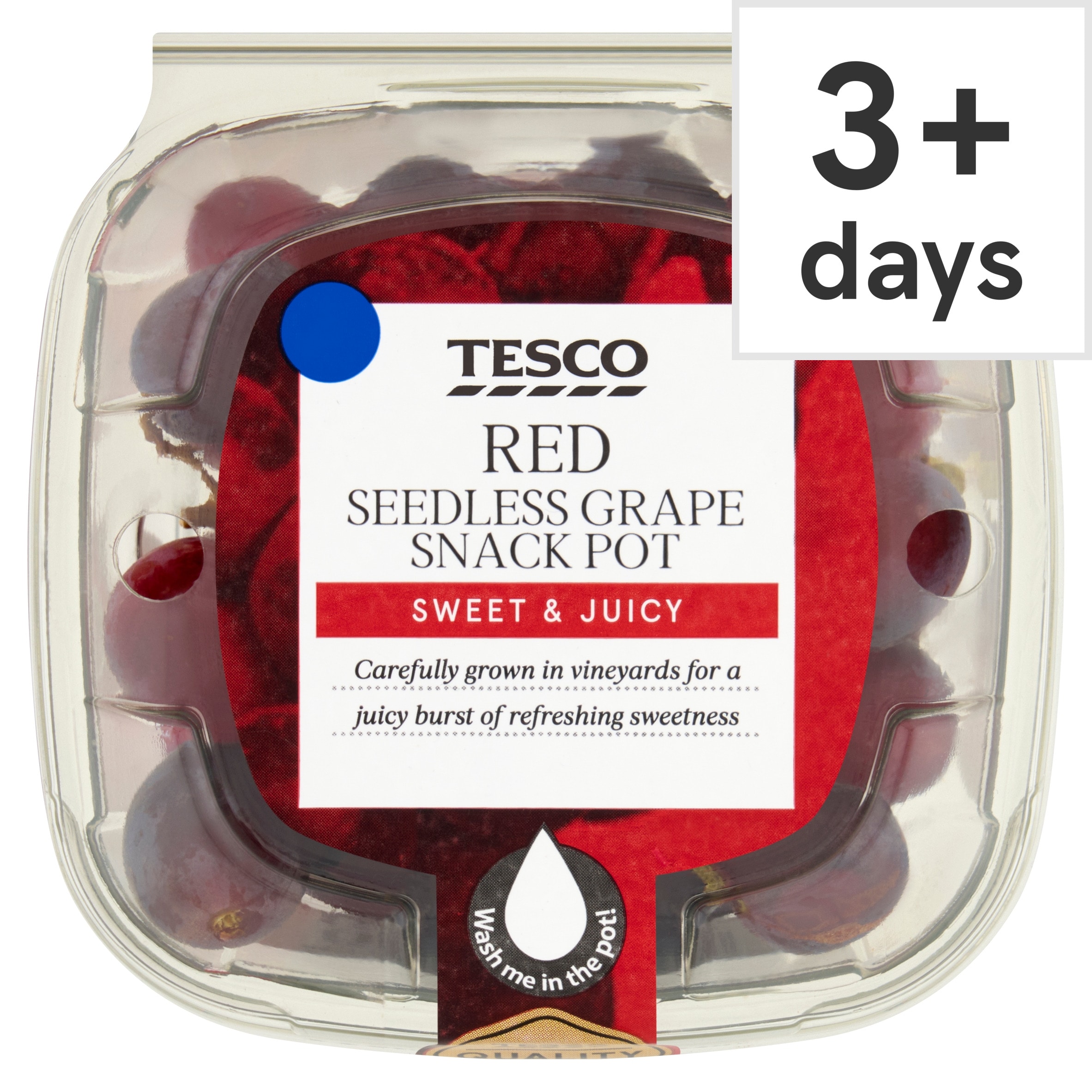 Tesco Red Seedless Grapes Snack Pot 150g