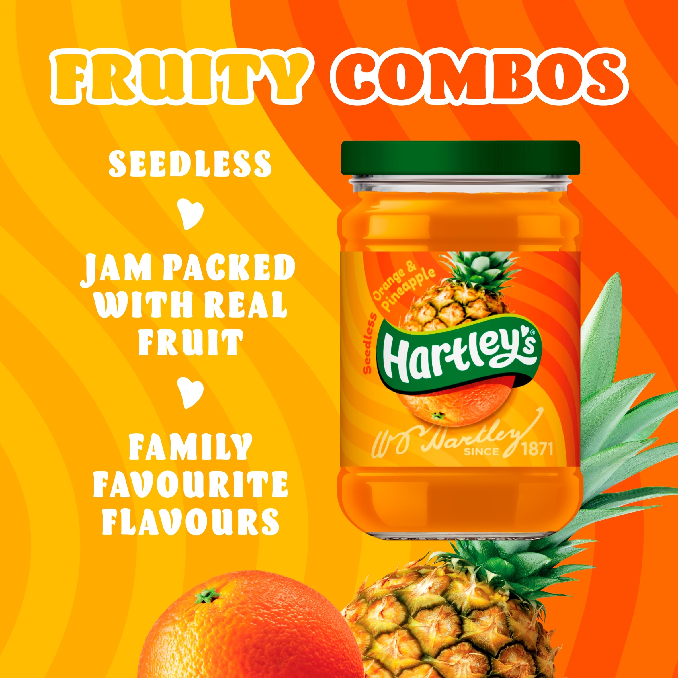 Hartley's Seedless Pineapple & Orange Jam 300g thumbnail 2