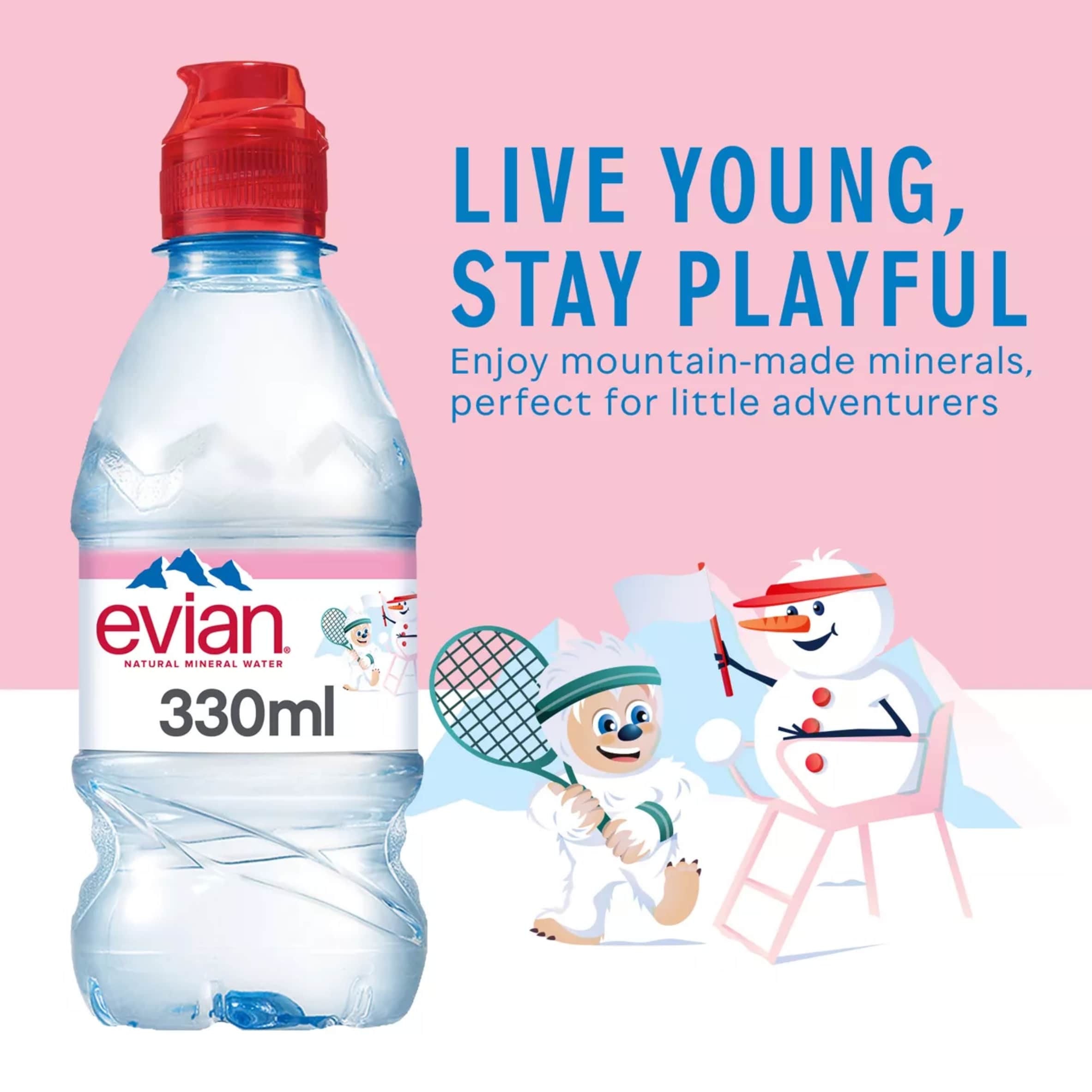 Evian Natural Mineral water 12x330ml thumbnail 2