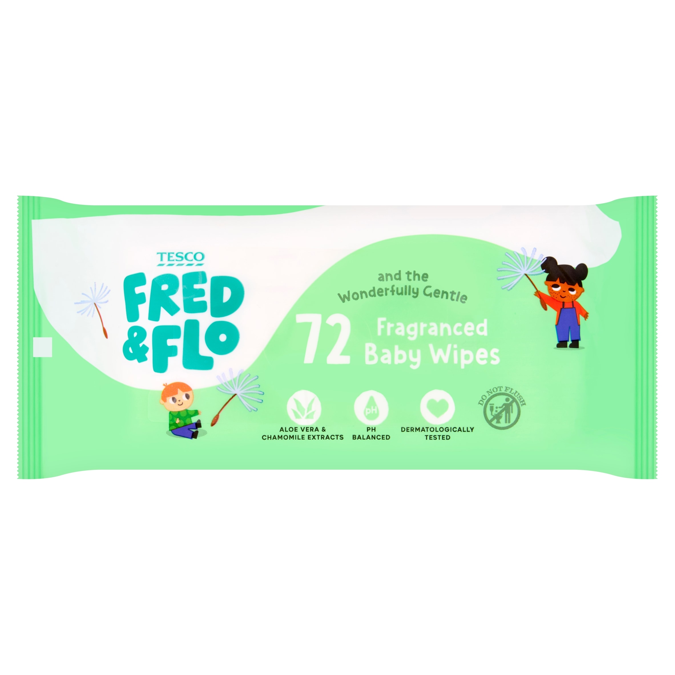 Tesco Fred & Flo Fragranced Baby Wipes 72 Pack