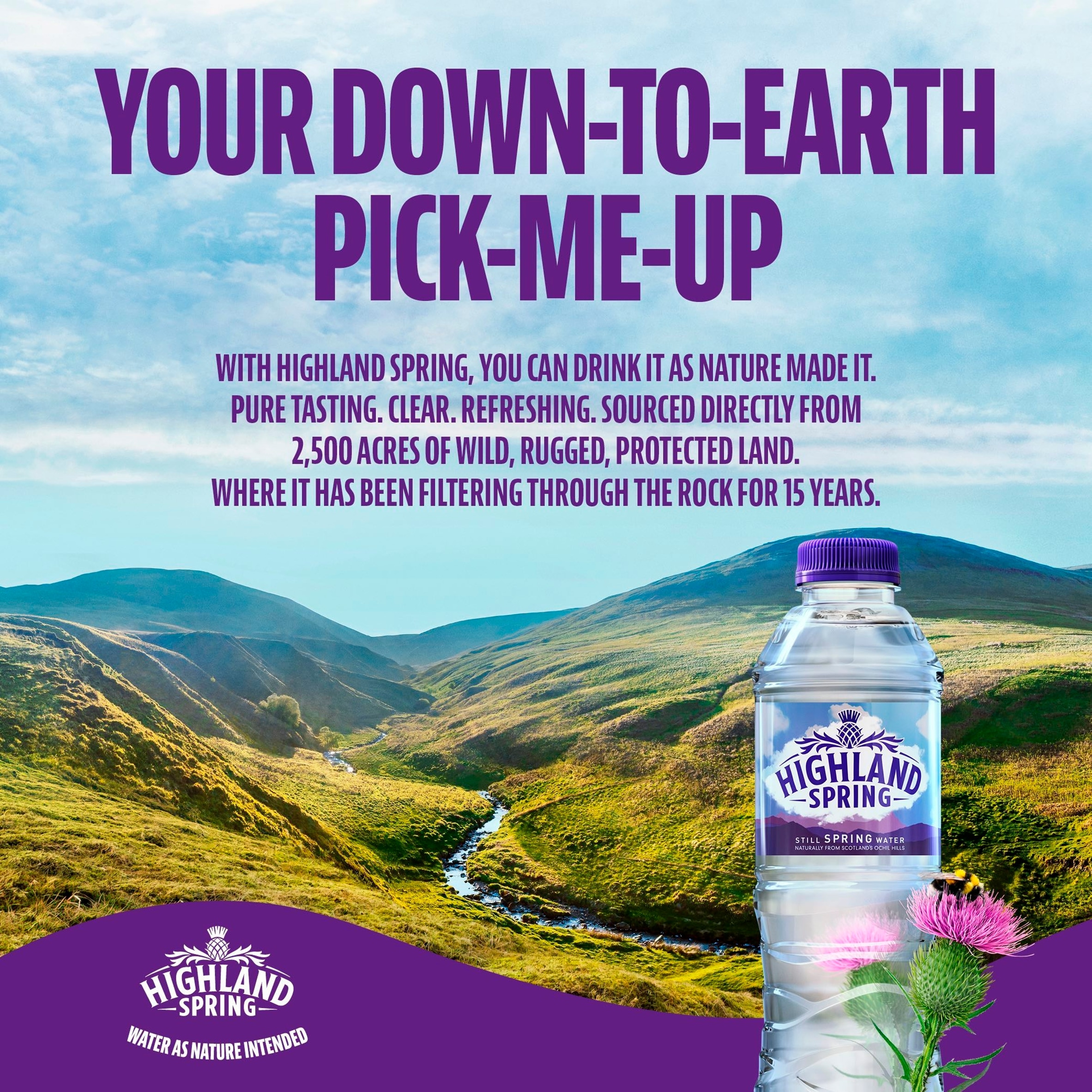 Highland Spring Sugar Free Summer Berries Still Spring Water 1.25 Litre thumbnail 5