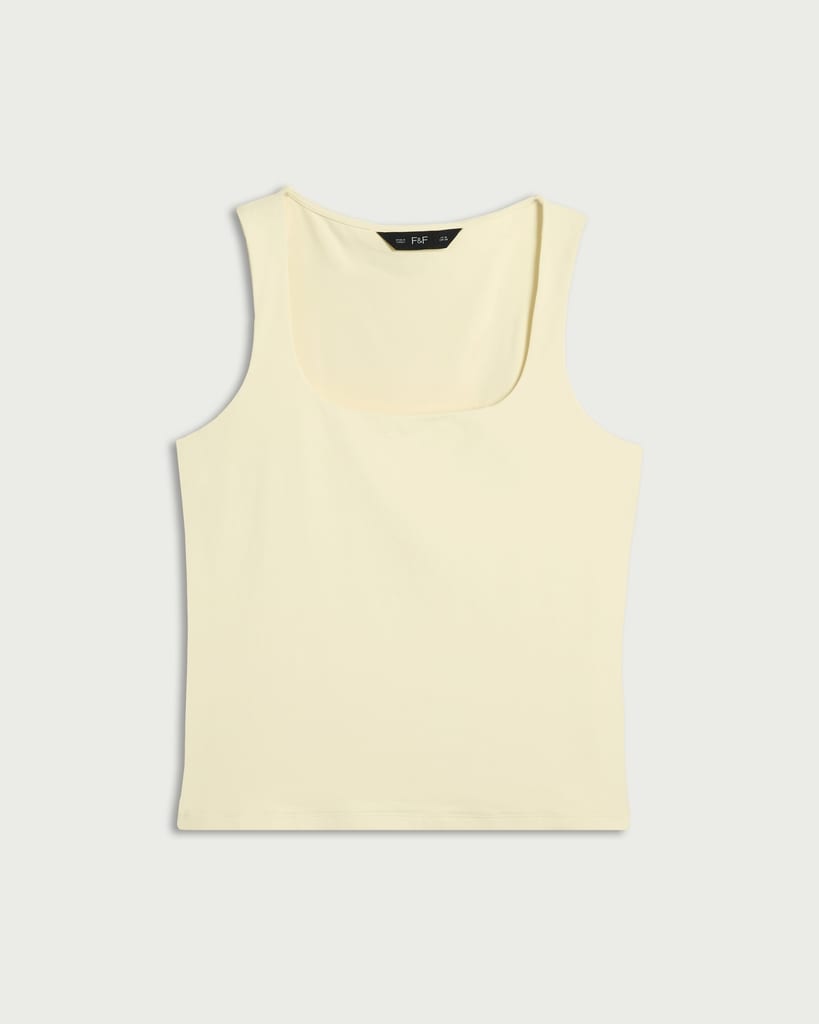 F&F Polyamide Scoop Neck Vest in Yellow thumbnail 4